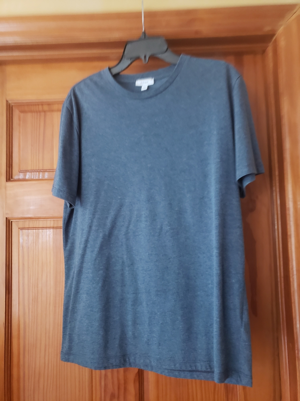 Reiss Slate Heather Short-Sleeve Crewneck Tee - Cotton